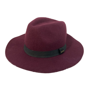 Element Eden Barbara Burgundy Fedora Hat